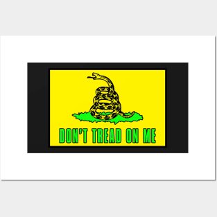 Dont tread on me flag - Safety Yellow Osha Approved - Construction Posters and Art